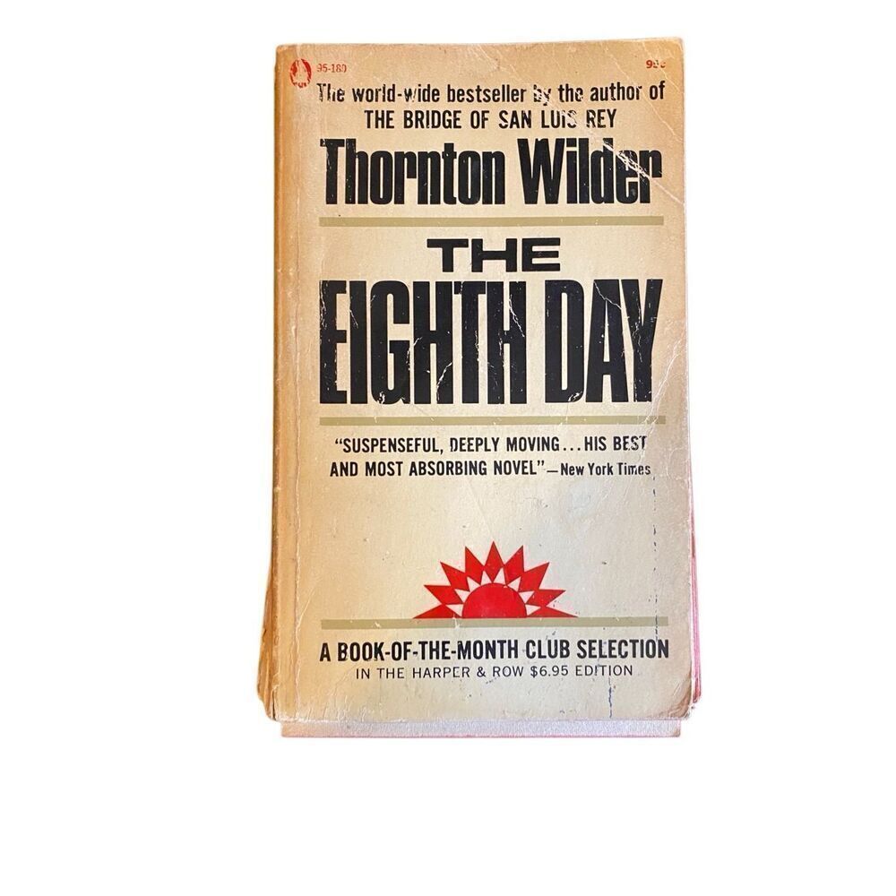Damaged The Eighth Day by Thornton Wilder Paperback Book 1967 Novel